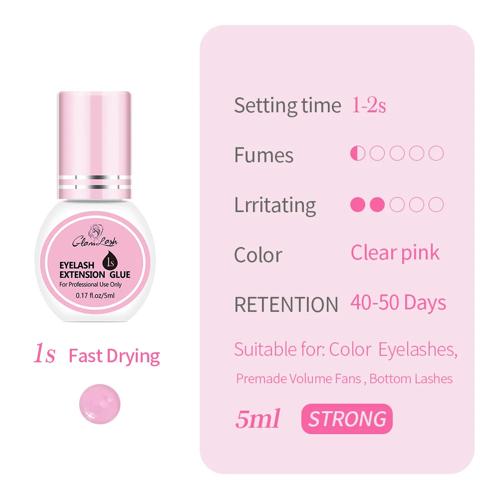 Professional Lash Glue – – 0.3–2 Sec Dry, Strong Hold Black✨
