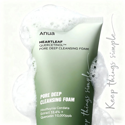 ANUA Heartleaf Pore Deep Cleansing Foam – BHA & Hyaluronic Acid Cleanser