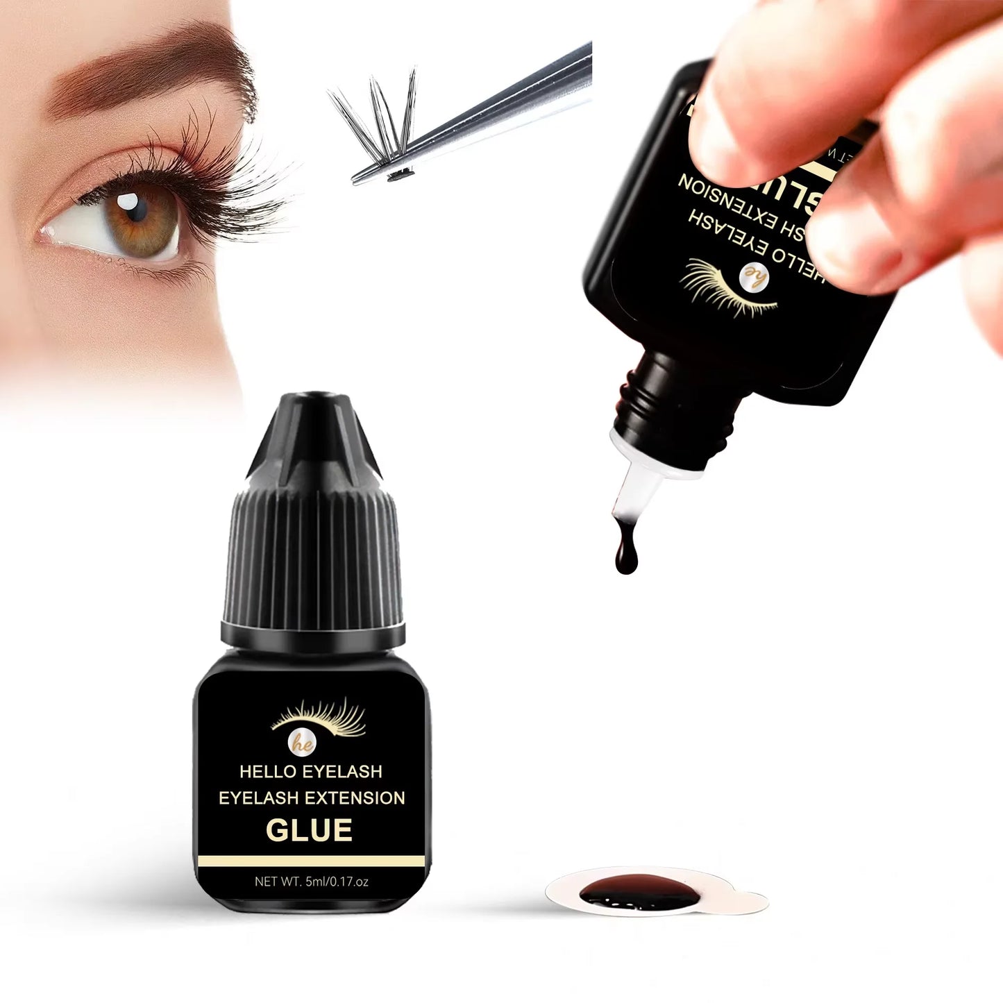 Diy Eyelash Extension – Glue – Waterproof, Quick-Dry, 14-Day Hold✨