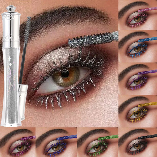 9-Color Diamond Glitter Mascara – Waterproof Volumizing Curl Lash Mascara✨