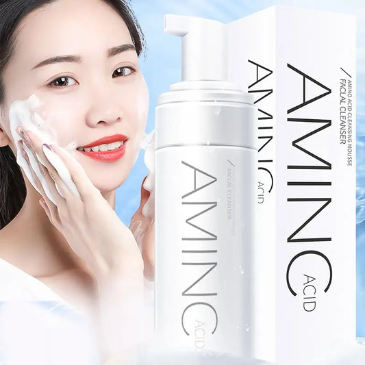 Amino Acid Cleansing Mousse Face Wash (100/150ml) – Oil Control, Deep Pore Cleanser for Acne, Mite Removal, Hydrating & Brightening Foam