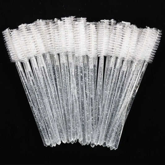Disposable Eyelash & – Eyebrow Brushes – Crystal Handle Mascara Wands✨