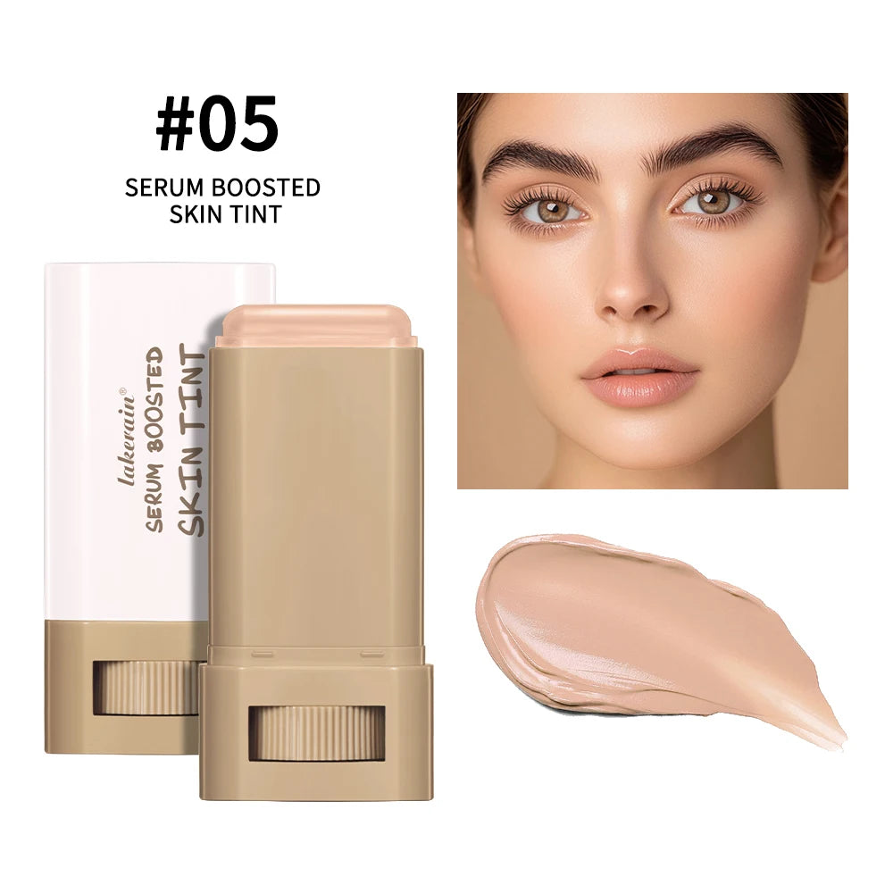 Waterproof Skin Tint Stick – Nourishing Tinted Serum Foundation Balm with Contour & Glow Finish✨