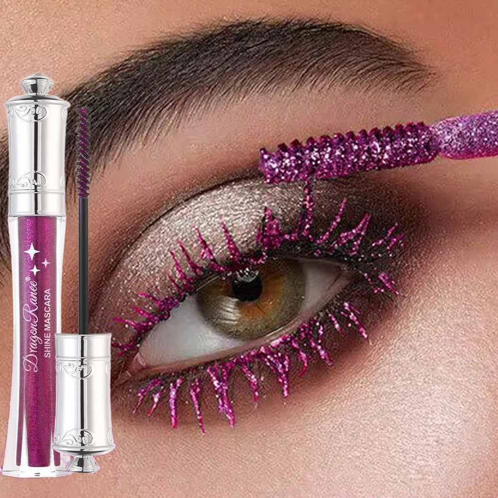 9-Color Diamond Glitter Mascara – Waterproof Volumizing Curl Lash Mascara✨