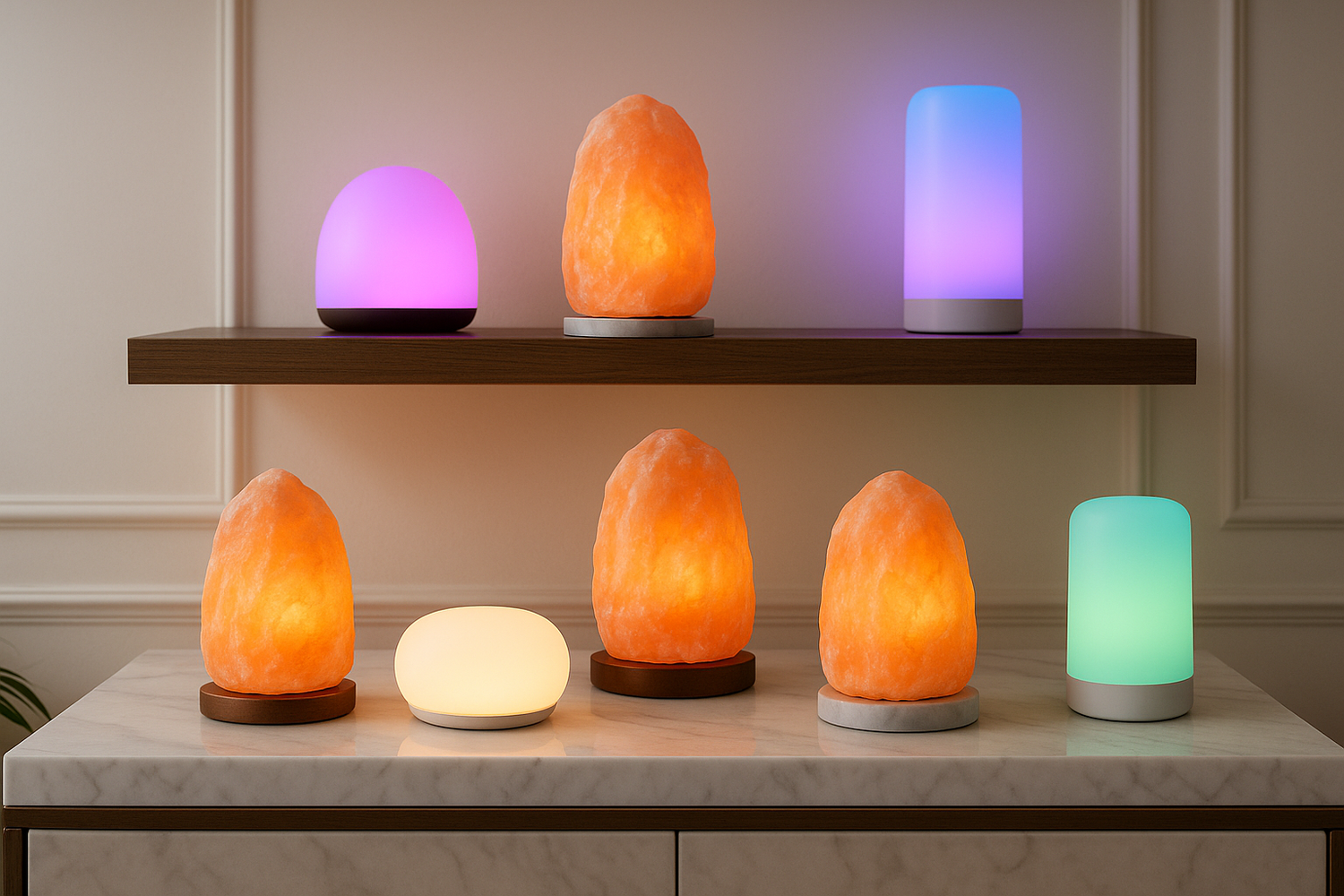 Ambient Lighting (Himalayan Salt Lamps, LED Mood Lights)