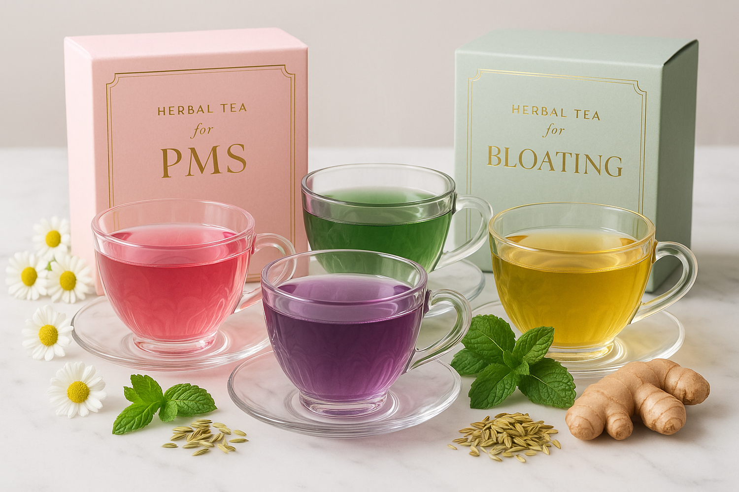 Herbal Teas For PMS & Bloating Relief