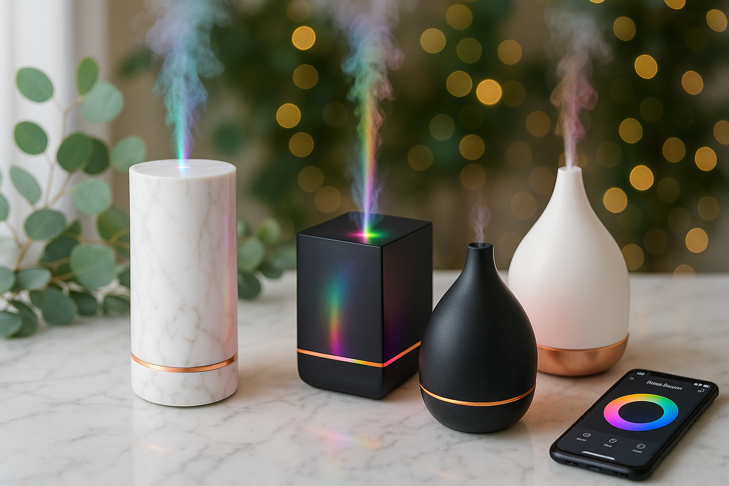 Smart Diffusers (app-controlled essential oil diffusers)