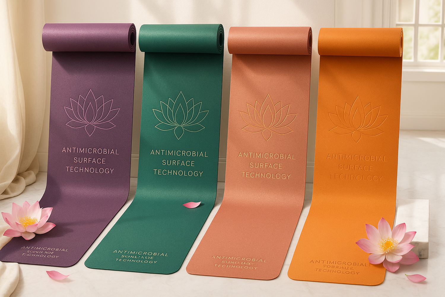 Yoga Mats with antimicrobial surfaces🪷