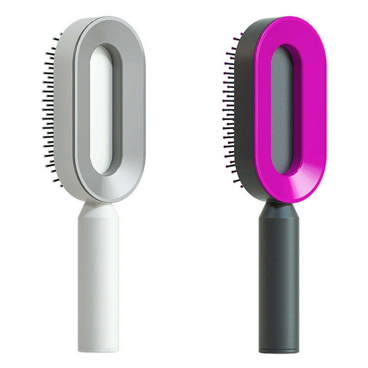 Self-Cleaning Hair Brush for Women – One-Key Cleaning Scalp Massage Comb, Anti-Static Detangling Air Cushion Hairbrush