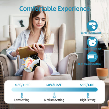 Electric Heated Knee – Massager – Rechargeable Pain Relief, Infrared & Vibration Therapy✨