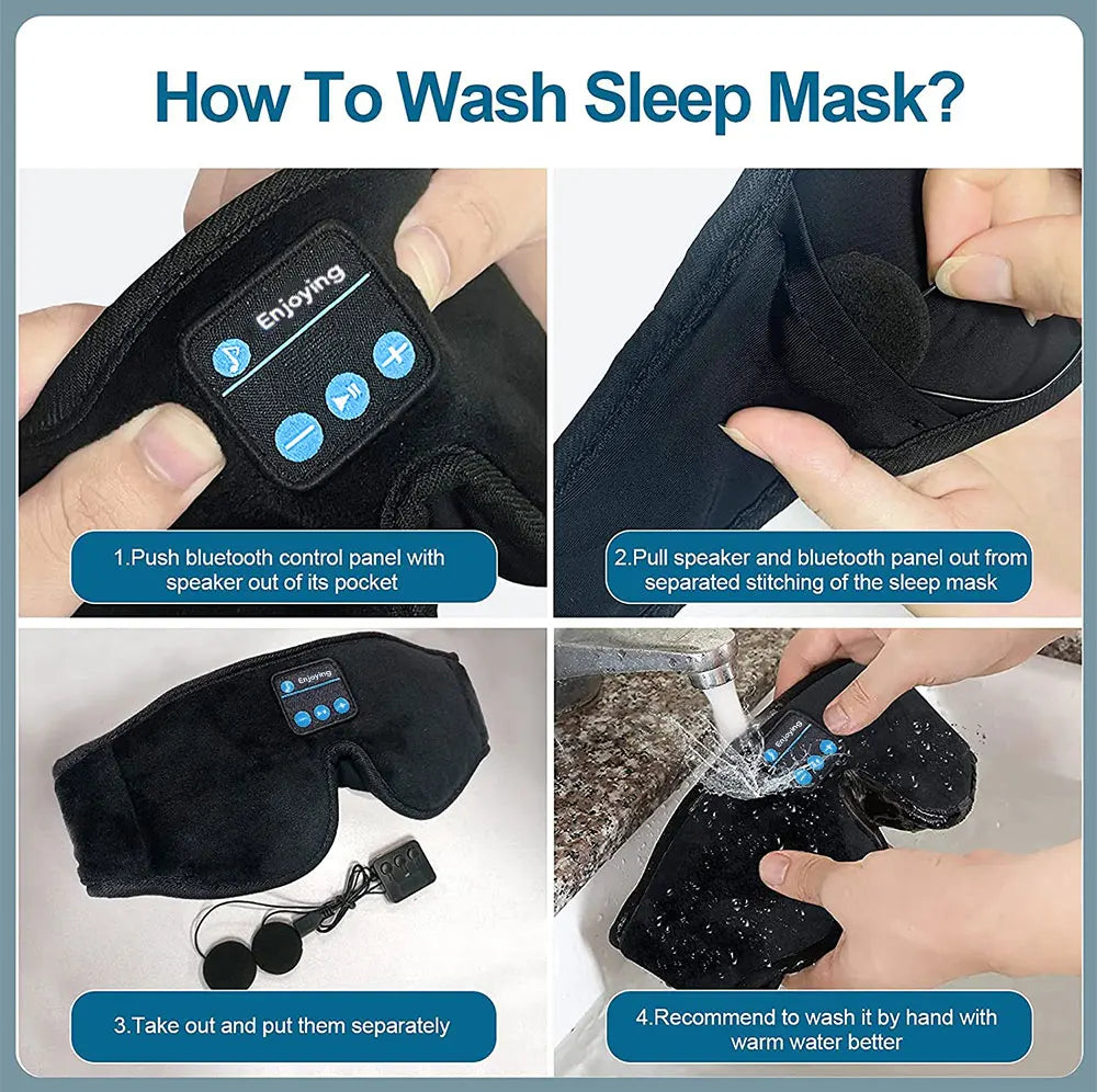 Bluetooth 3D Sleep Eye Mask Headphones 🎧😴
