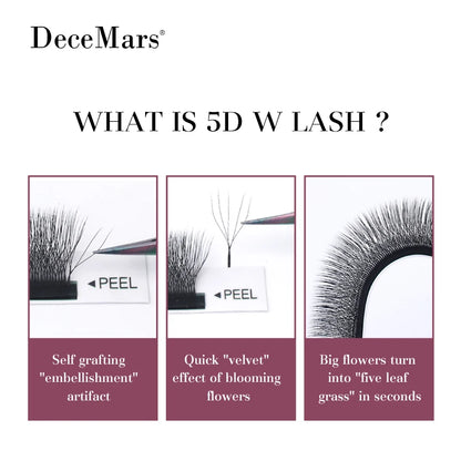 Decemars 5D W-Shaped – Eyelash Extensions – 12 Line Volume Lash✨