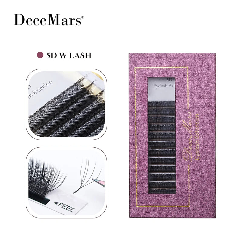 Decemars 5D W-Shaped – Eyelash Extensions – 12 Line Volume Lash✨