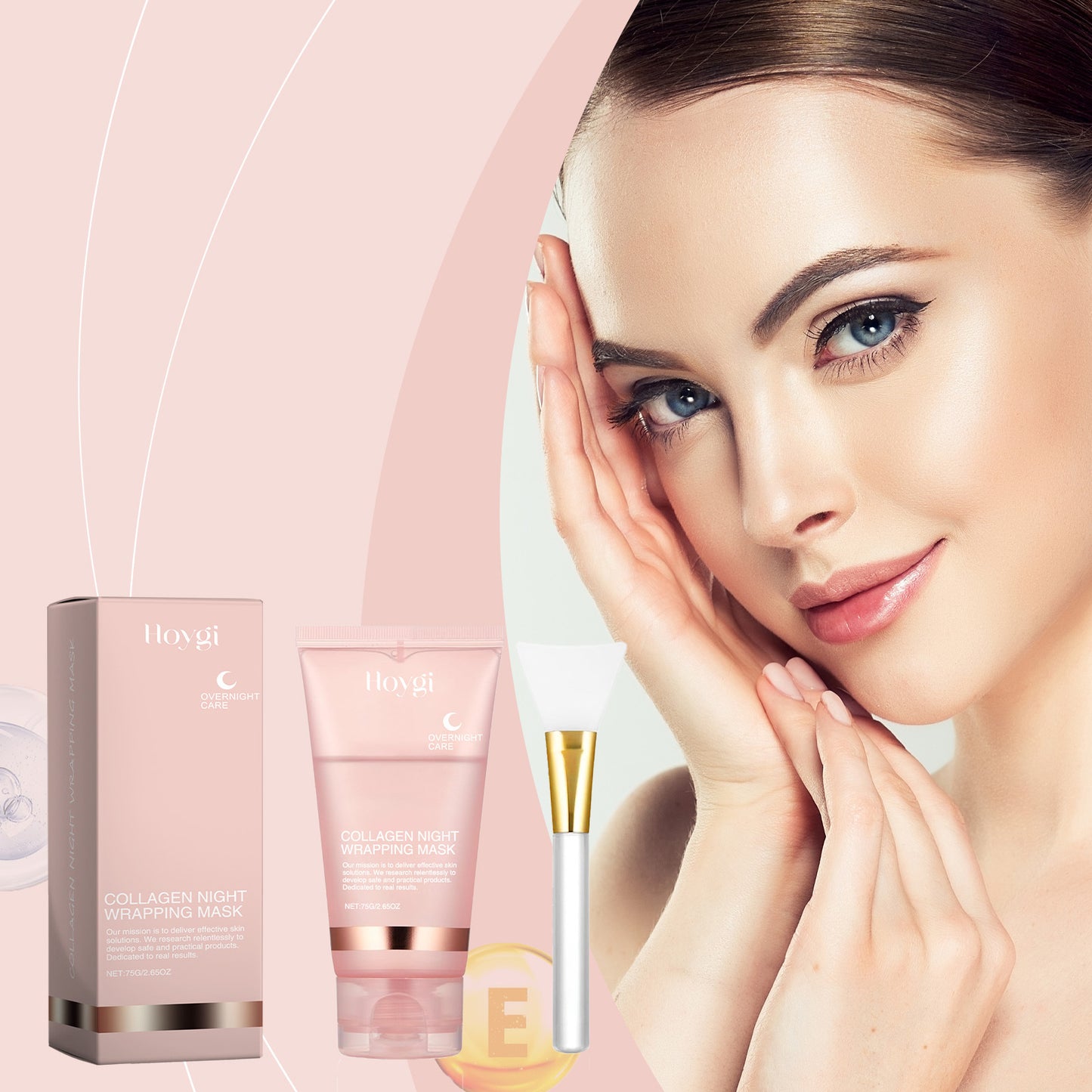 Korean Collagen Overnight Wrapping Mask – Deep Hydrating Peel-Off Night Care Facial Mask Cream✨🌙