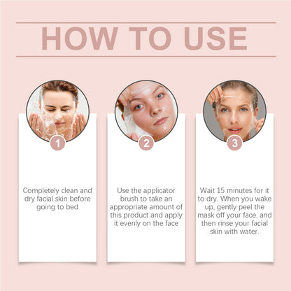 Korean Collagen Overnight Wrapping Mask – Deep Hydrating Peel-Off Night Care Facial Mask Cream✨🌙