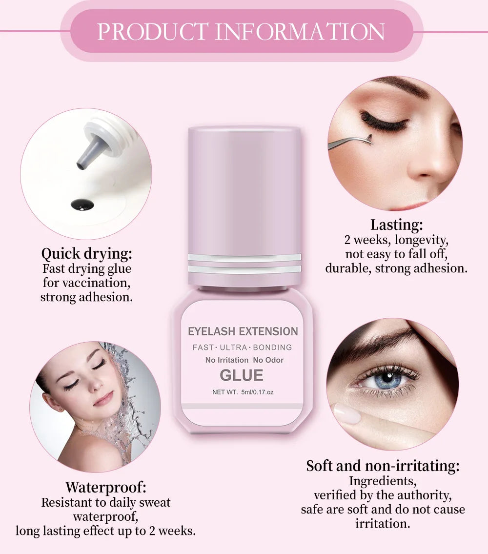 Diy Eyelash Extension – Glue – Waterproof, Quick-Dry, 14-Day Hold✨