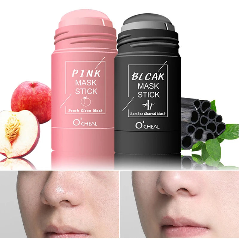 Solid Facial Mask Stick (Green Tea / Honey Peach / Charcoal Eggplant) ✨