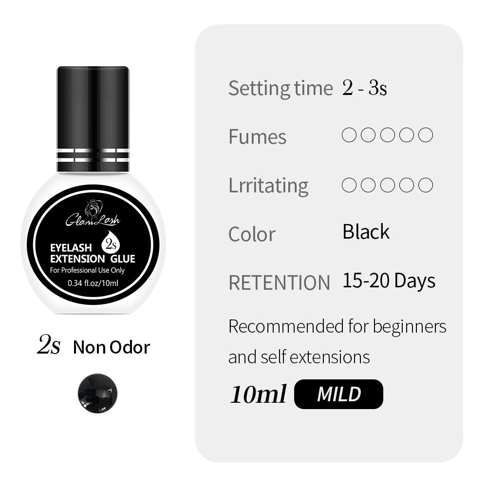 Professional Lash Glue – – 0.3–2 Sec Dry, Strong Hold Black✨