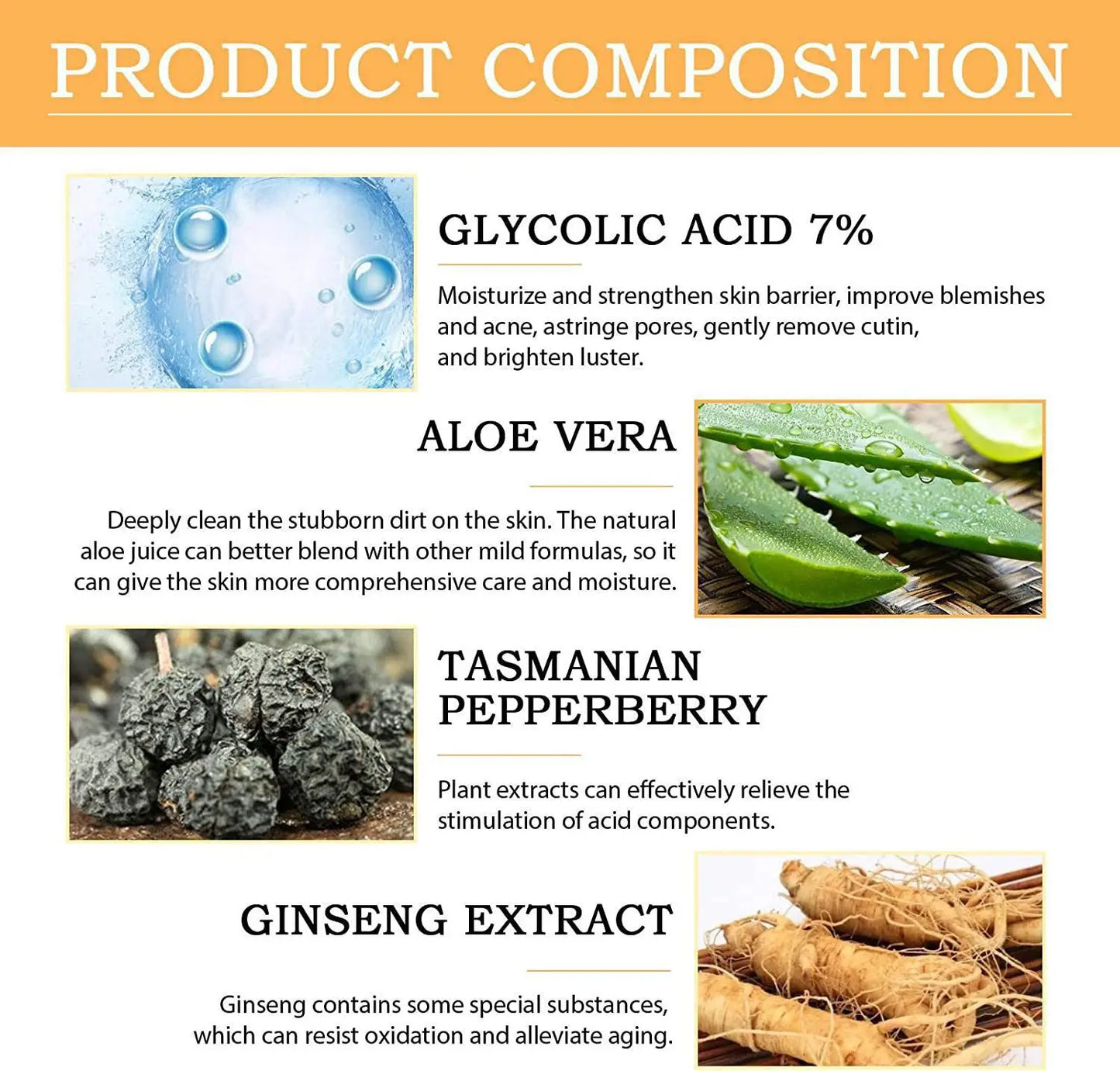 Glycolic Acid 7% Toning Solution To Remove Acne, Moisturize Skin  and Rejuvenating Lotion (100ml )