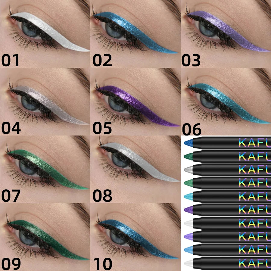 Metallic Eyeliner Pen – – Waterproof, Shimmer, High-Pigment (10-Color )✨