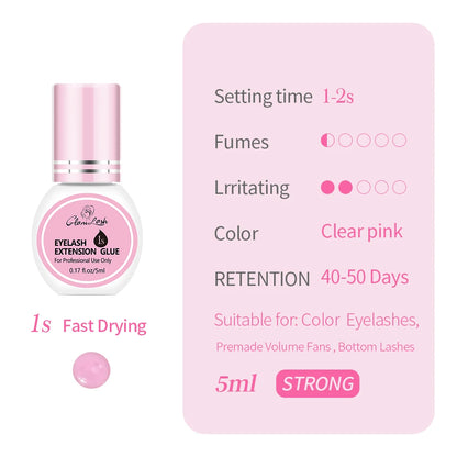 Professional Lash Glue – – 0.3–2 Sec Dry, Strong Hold Black✨
