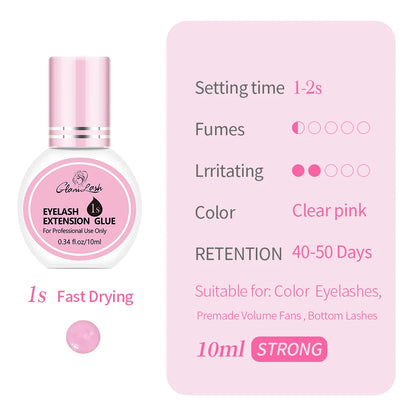 Professional Lash Glue – – 0.3–2 Sec Dry, Strong Hold Black✨