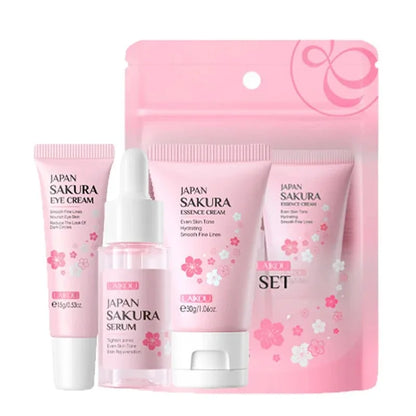 Laikou Vitamin C – Sakura Snail Skincare Set (3Pcs)✨🌸🐌