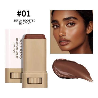 Waterproof Skin Tint Stick – Nourishing Tinted Serum Foundation Balm with Contour & Glow Finish✨