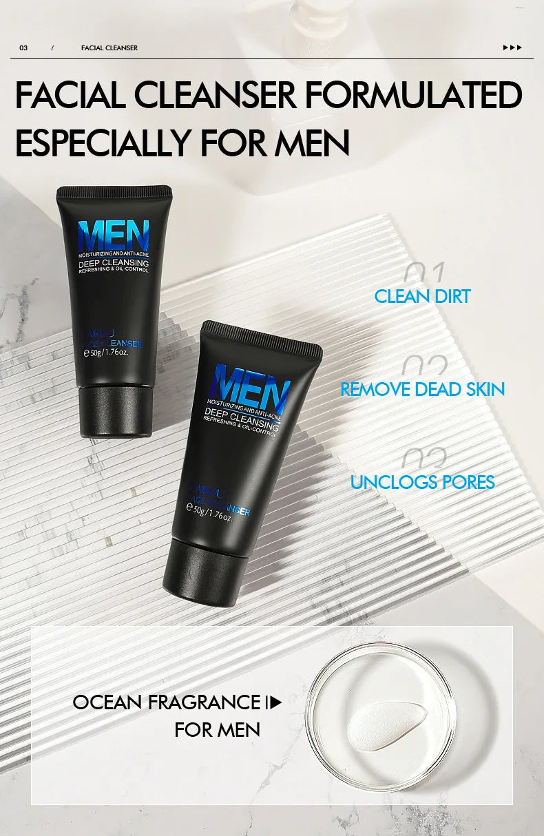 Laikou Men Facial Cleanser 50G🖤✨