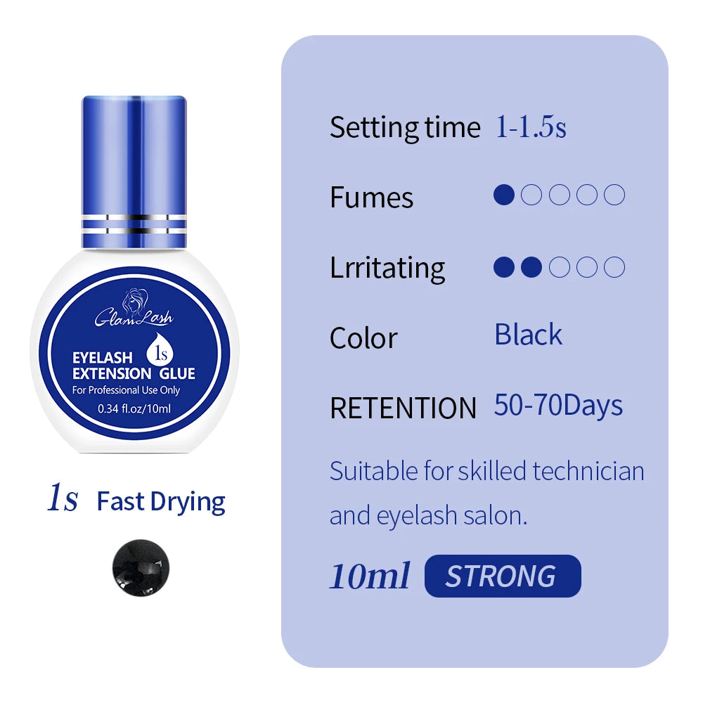 Professional Lash Glue – – 0.3–2 Sec Dry, Strong Hold Black✨