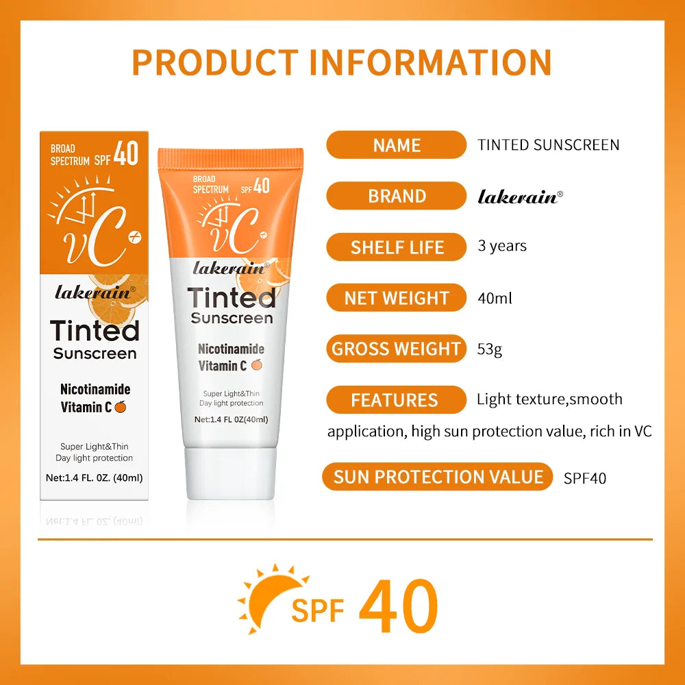 Vitamin C Tinted Mineral Sunscreen Spf 40✨