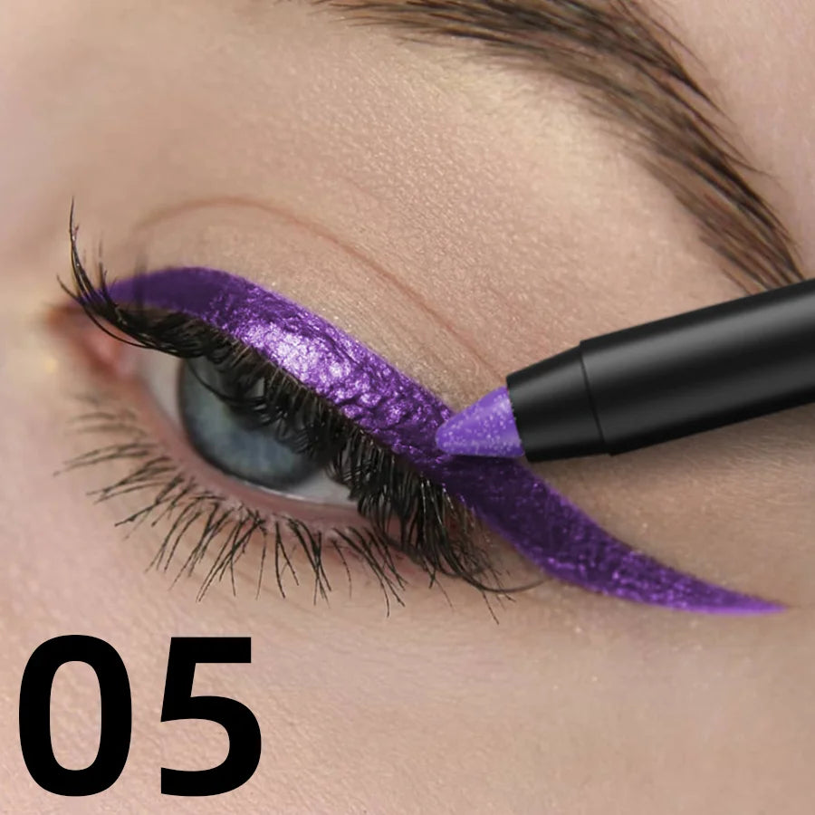Metallic Eyeliner Pen – – Waterproof, Shimmer, High-Pigment (10-Color )✨