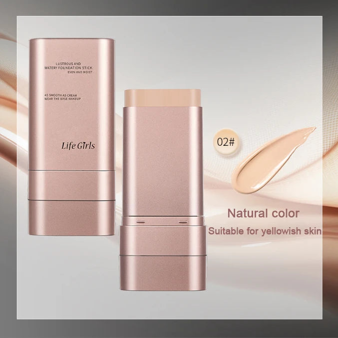 Life Girls Double-Headed Foundation Stick With Brush – Concealer & Makeup Base✨