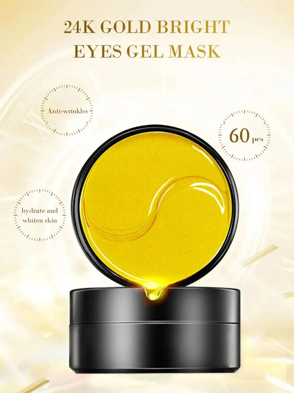 Golden Collagen Crystal – Seaweed Eye Masks (60pcs)✨👁️