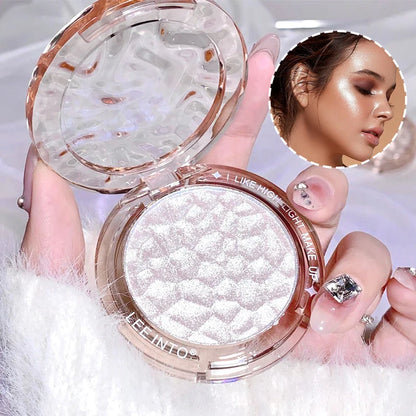 Glossy Highlight & – Contour Powder Palette – Natural Glow Glitter Highlighter✨
