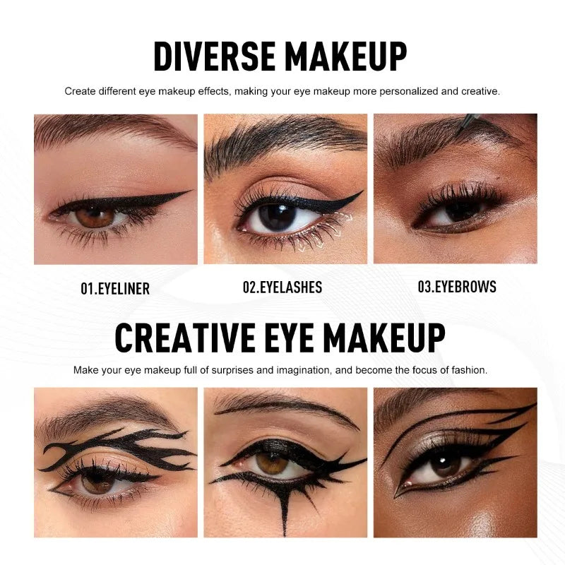 5Pcs Luxury Black – Liquid Eyeliner Pen Set – Waterproof, Long-Lasting✨