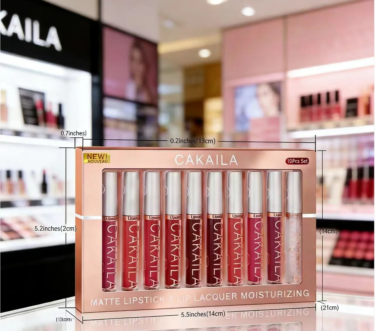 Matte Liquid Lipstick Set (10PC ) – Waterproof Velvet Nude & Red Lip Gloss Collection✨