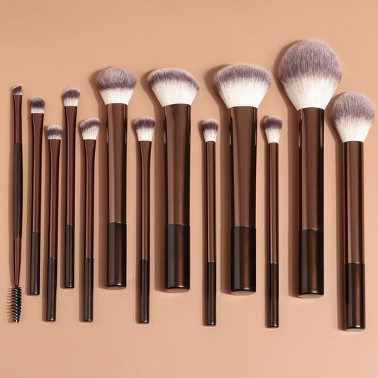 13-Piece Professional Makeup Brush Set – Foundation, Concealer, Powder, Eyeshadow, Blush & Kabuki Brushes✨