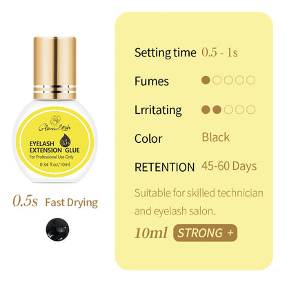 Professional Lash Glue – – 0.3–2 Sec Dry, Strong Hold Black✨
