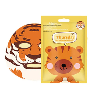 Cartoon Facial Sheet Mask (1pc / 7Pcs)– Dog, Panda & Pig Designs🐼🐶🐷✨