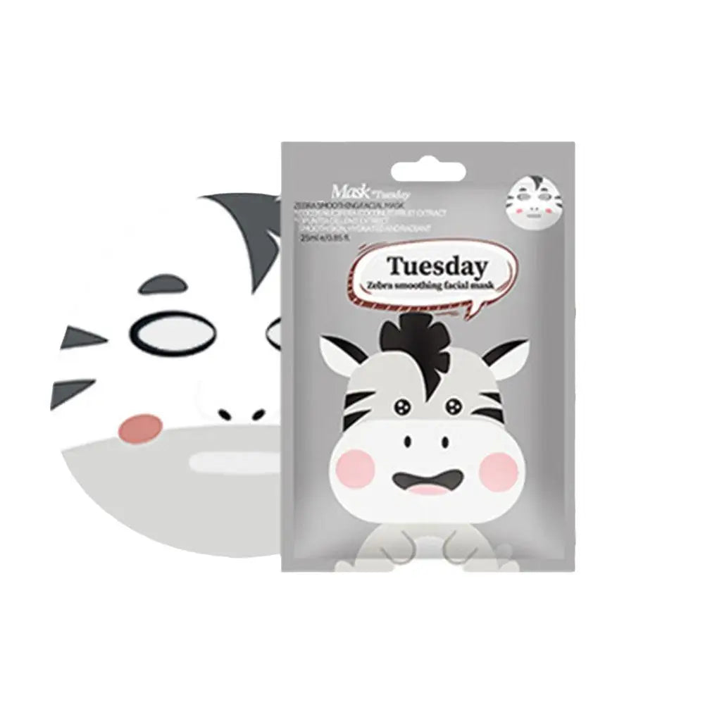 Cartoon Facial Sheet Mask (1pc / 7Pcs)– Dog, Panda & Pig Designs🐼🐶🐷✨