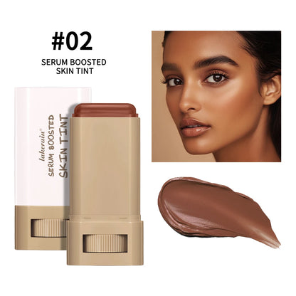 Waterproof Skin Tint Stick – Nourishing Tinted Serum Foundation Balm with Contour & Glow Finish✨
