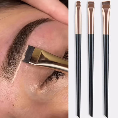 3-Piece Precision Eye – Makeup Brush Set – Angled Eyebrow, Eyeliner &amp; Ultra-Fine Eyeshadow Brushes✨