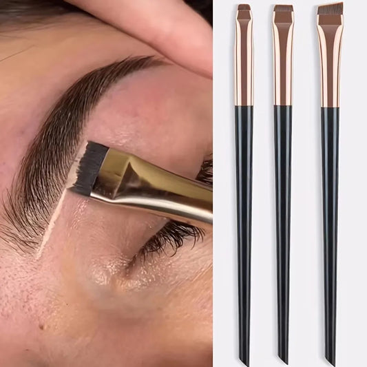3-Piece Precision Eye – Makeup Brush Set – Angled Eyebrow, Eyeliner &amp; Ultra-Fine Eyeshadow Brushes✨