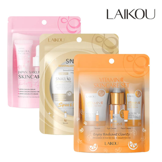 Laikou Vitamin C – Sakura Snail Skincare Set (3Pcs)✨🌸🐌