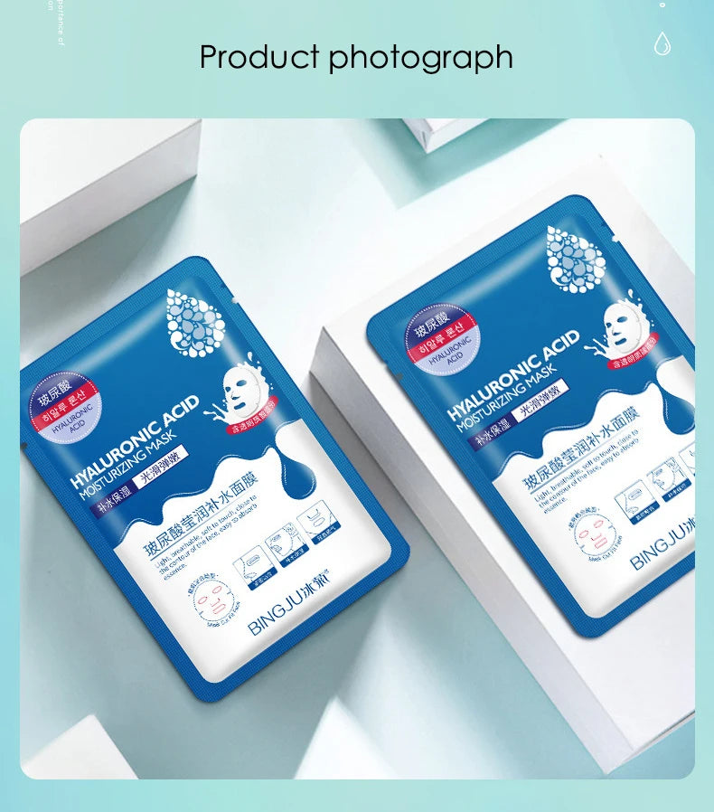 Hyaluronic Acid - Sheet Face Masks  (10pcs ) 💧✨