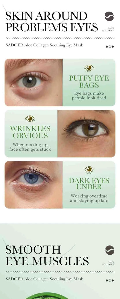Aloe Vera Collagen Eye Patches – Hydrating & Firming Under Eye Mask✨