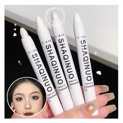 Matte Eyeshadow & – White Eyeliner Stick – Shimmer Silver Highlighter Pen✨