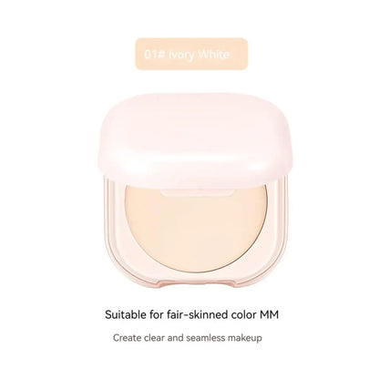 Oil-Control Setting Powder – With Mirror – Brightening, Compact Face Powder✨