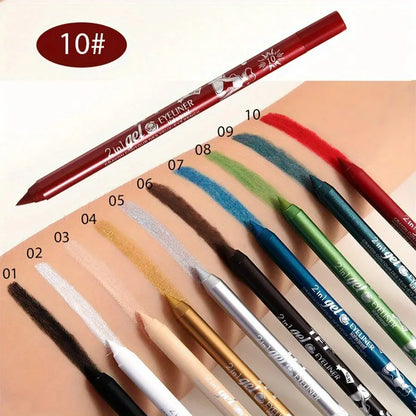 10-Color Luxury Gel – Eyeliner Pen Set – Waterproof Long-Lasting Eye, Lip &amp; Concealer Pencils✨